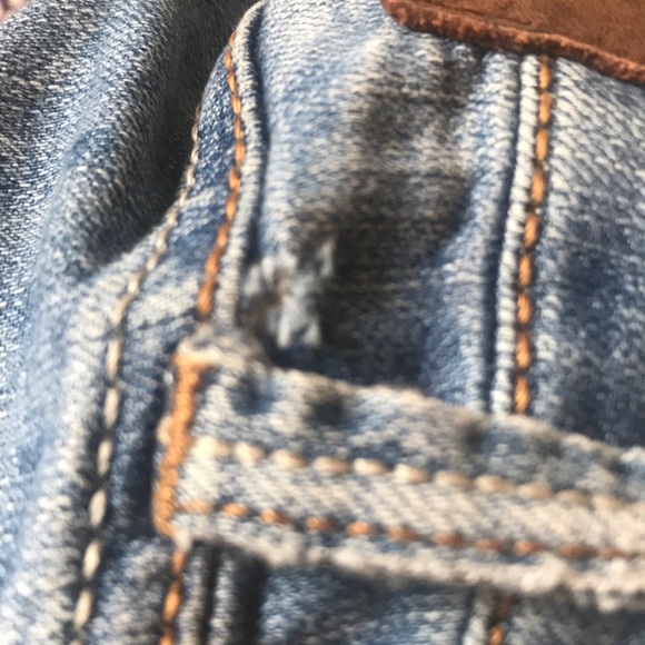 “MAVI” Unique Upcycled Denim Shorts /Skort - Picture 16 of 16